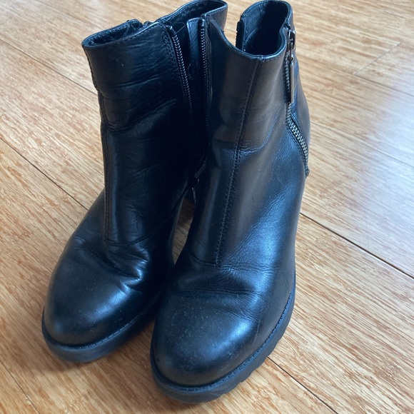 Vagabond Grace Black Leather Boots Size 38 - Picture 3 of 6